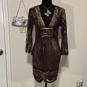 Day Trip‎ y2k metallic dress